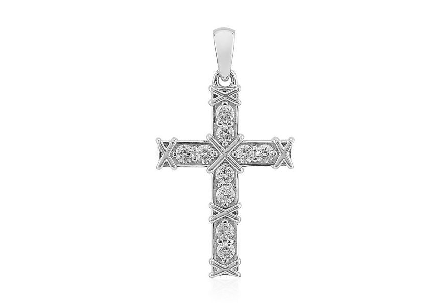 Cavill Kettenanhänger Zirkon Kreuzanhänger aus 925er Sterlingsilber, Platin günstig online kaufen