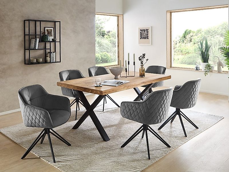 moebel-dich-auf Esszimmer-Set CAPRI-X, (Esszimmer Set, 1 Esstisch Eiche mas günstig online kaufen