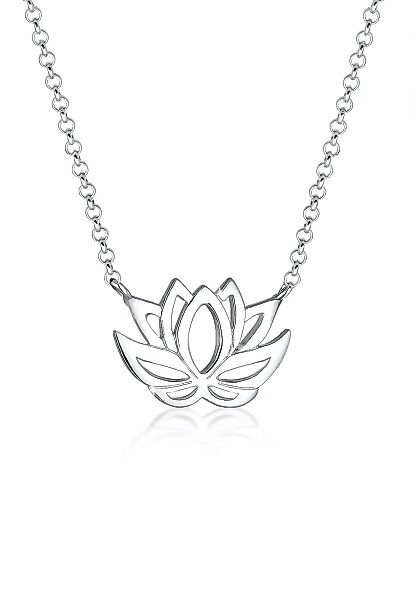 Elli Kette mit Anhänger "mit Lotusblume Blüte Glücksbringer 925 Silber" günstig online kaufen