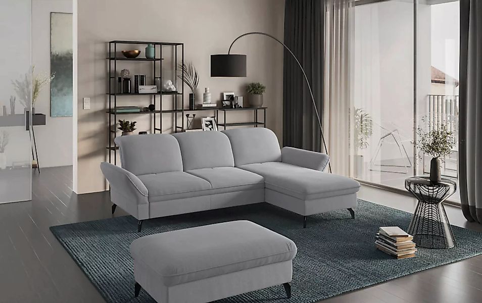 sit&more Ecksofa »Leandro L-Form«, Wahlweise mit Bett-, Kopfteil - und Arml günstig online kaufen