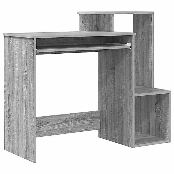 vidaXL Tisch mit Regal Graues Sonoma 106 x 40 x 88,5 cm Holzwerkstoff 86947 günstig online kaufen