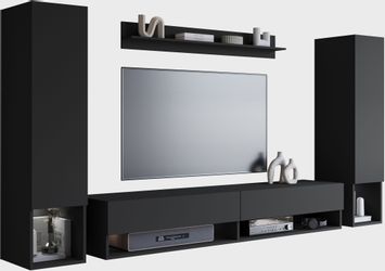 INOSIGN Wohnwand "AMADEO II" Komplett-Set, 4 Stk. tlg. Vitrine Türanschlag günstig online kaufen