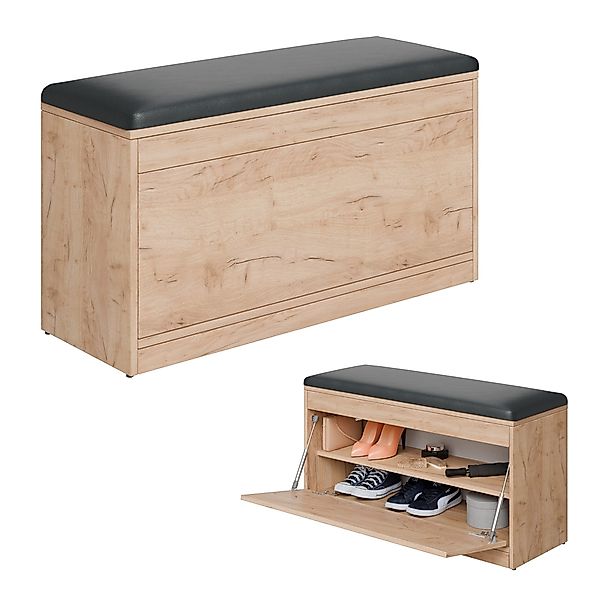 Platan Room Schuhschrank Schuhregal mit Sitzkissen, günstig online kaufen
