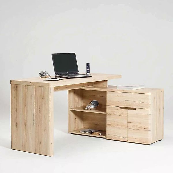 Schreibtisch mit Regal Eiche San Remo günstig online kaufen