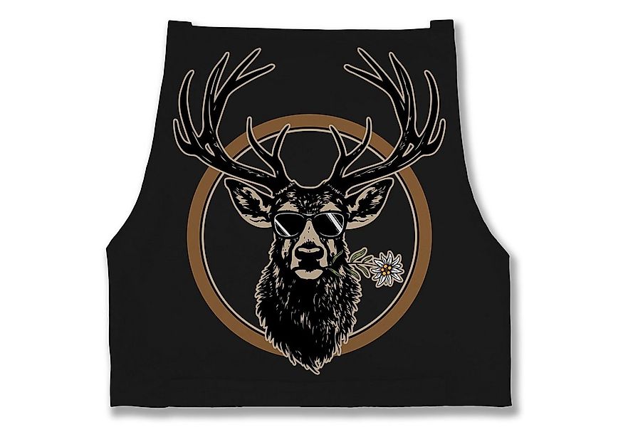 Shirtracer Kochschürze Cooler Hirsch Hirschgeweih Jäger, (1-tlg), Grillschü günstig online kaufen