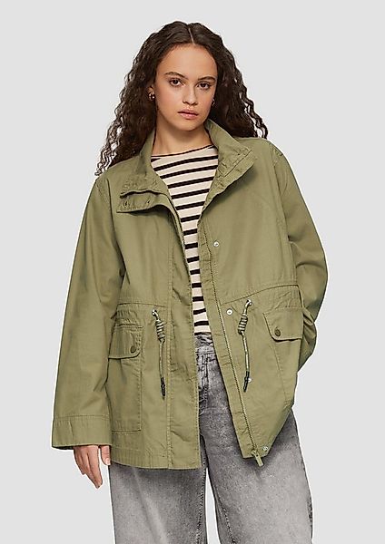QS Funktionsjacke Outdoor-Jacke Baumwolljacke mit Tunnelzug in der Taille günstig online kaufen