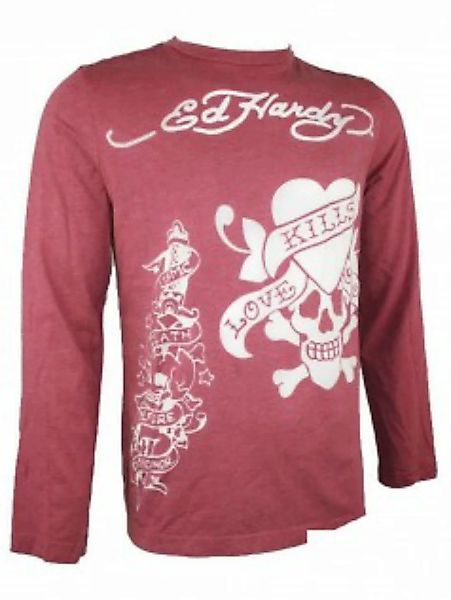 Ed Hardy Herren Burnout Langarm Shirt Love Kills (S) günstig online kaufen