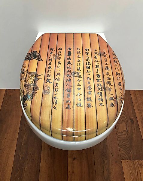 ADOB WC-Sitz "Chinesische Schrift", mit messingverchromten Scharnieren günstig online kaufen