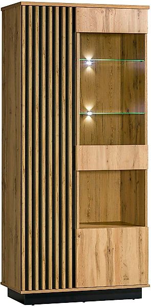 Compleo Standvitrine Fronten gefräst, Modern design günstig online kaufen