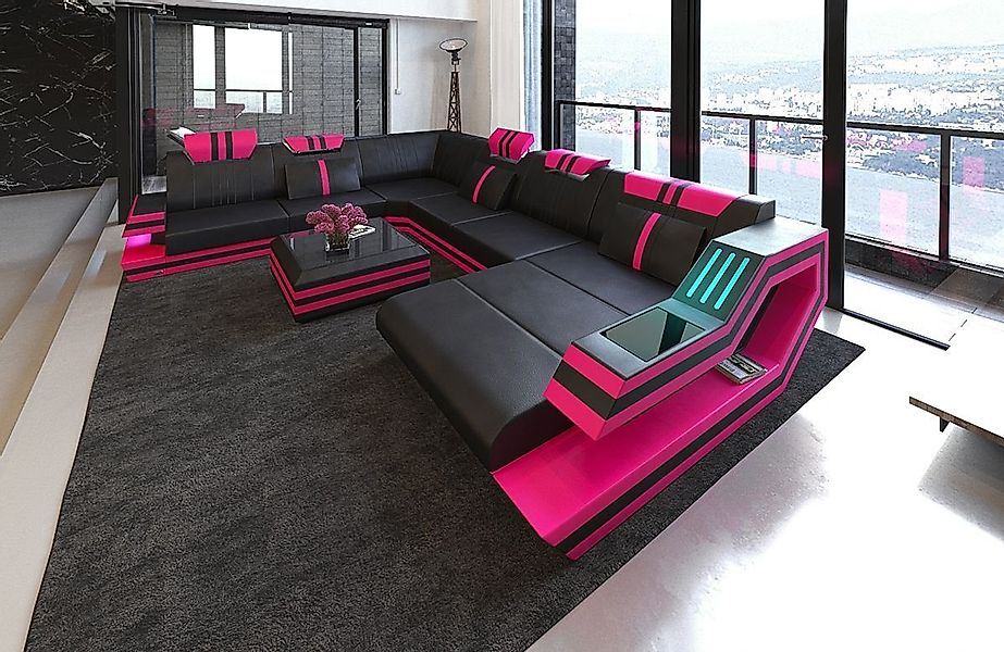 Sofa Dreams Wohnlandschaft Sofa Leder Ledercouch günstig online kaufen