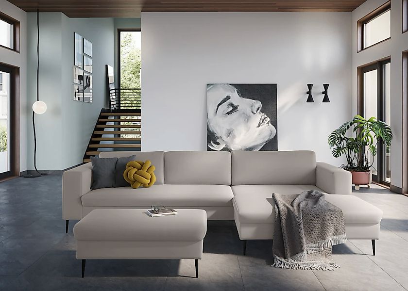 DOMO collection Ecksofa "Modica, zeitlos und elegant, L-Form" moderne Optik günstig online kaufen