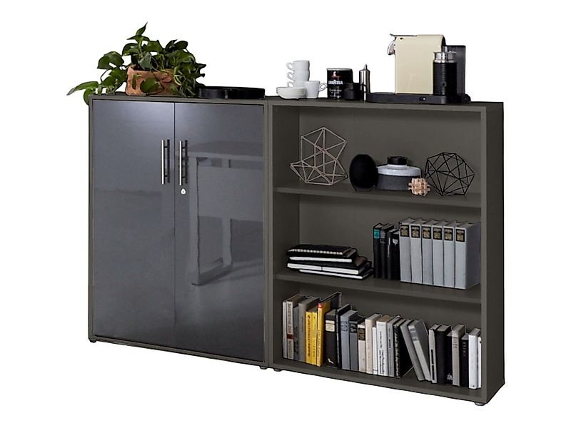 BMG Möbel Aktenschrank Office Edition Schrankwand 1 niedrig abschließbar, i günstig online kaufen