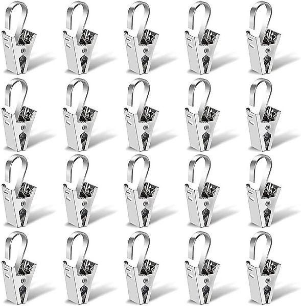FELIXLEO Gardinenhaken Vorhang Haken Clips, Edelstahl Gardinenhaken Clips günstig online kaufen