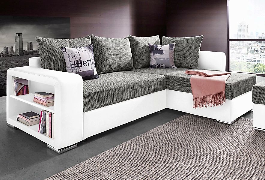 COLLECTION AB Ecksofa "John L-Form", mit Bettfunktion, Bettkasten und integ günstig online kaufen