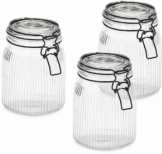 Zeller Present Vorratsglas »mit Bügelverschluss, 3-tlg.«, (Set, 3 tlg.), lu günstig online kaufen