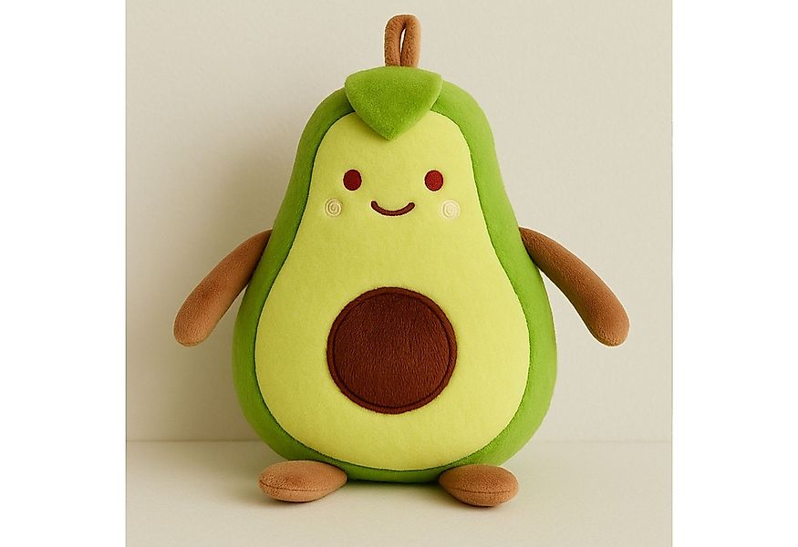Jungengel Dekokissen Avocado Plüschtier 35cm Avokado Plüschkissen Kinderkis günstig online kaufen