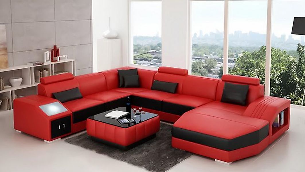 Xlmoebel Ecksofa Ledercouch Designer Couch Eckcouch U-Form Modernes Sofa Le günstig online kaufen