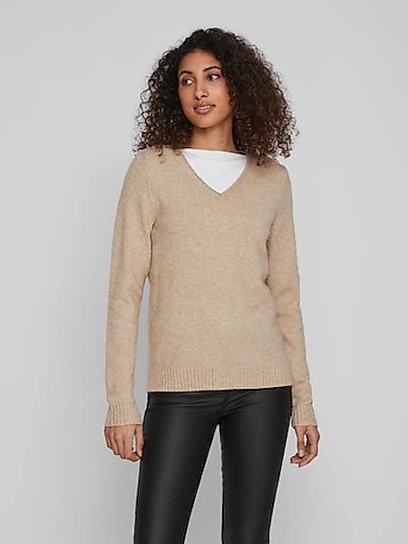 Vila V-Ausschnitt-Pullover VIRIL V-NECK L/S KNIT günstig online kaufen