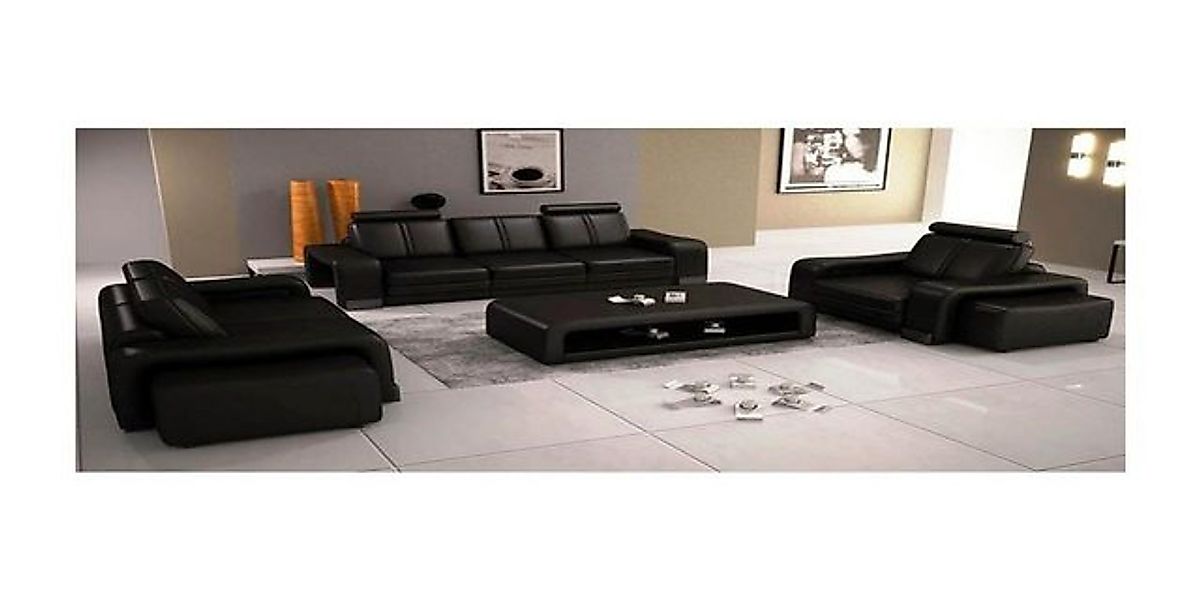 Xlmoebel Sofa Sofa-Set mit 3-Sitzer, 2-Sitzer und Sessel in Lederoptik Fran günstig online kaufen