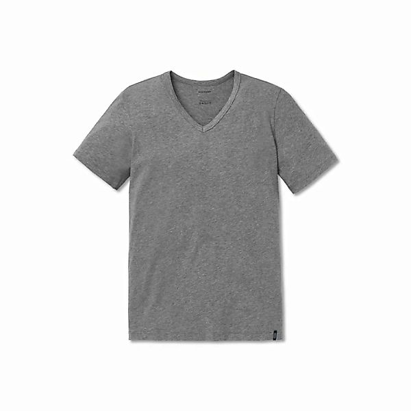 SCHIESSER Herren T-Shirt - V-Ausschnitt, Halbarm, Jersey, Serie 95/5, Grau günstig online kaufen