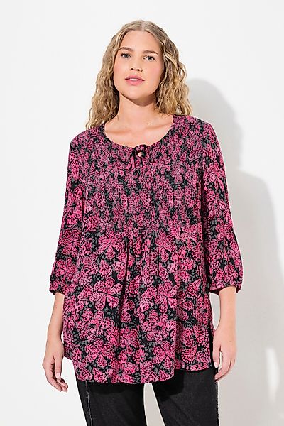 Ulla Popken Tunika Smokbluse floraler Druck günstig online kaufen