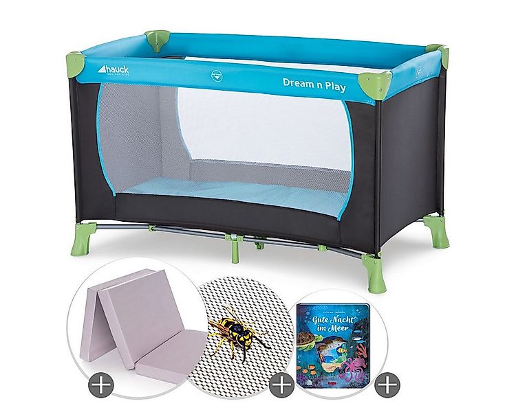 Hauck Baby-Reisebett Dream N Play Set - Waterblue, Kinder Babyreisebett mit günstig online kaufen