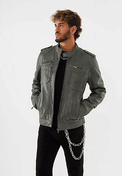 Bolongaro Trevor Lederjacke FABIO RACER Weiches Leder, gewalktes Finish, Pa günstig online kaufen