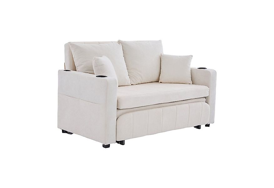 BlingBin Sofa Zweisitzer-Sofa Stoffsofa Schlafsofa Klappbares Ausziehsofa, günstig online kaufen