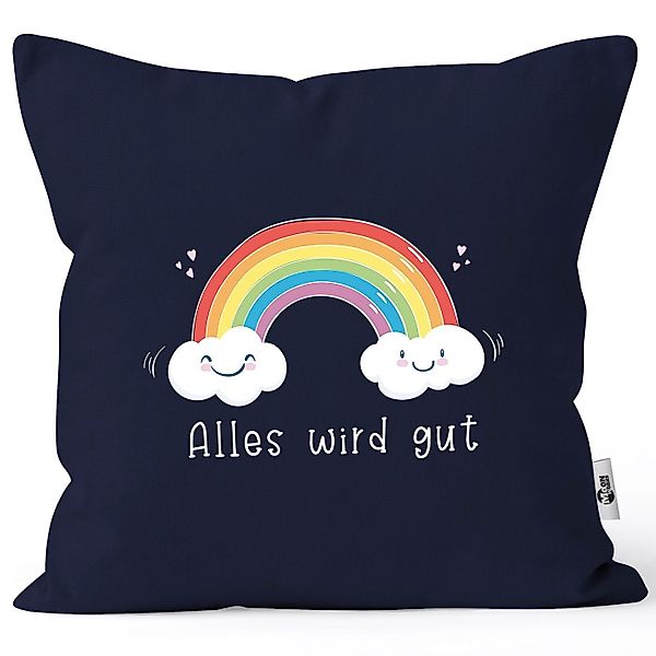 MoonWorks Dekokissen Kissen-Bezug Regenbogen Alles wird günstig online kaufen