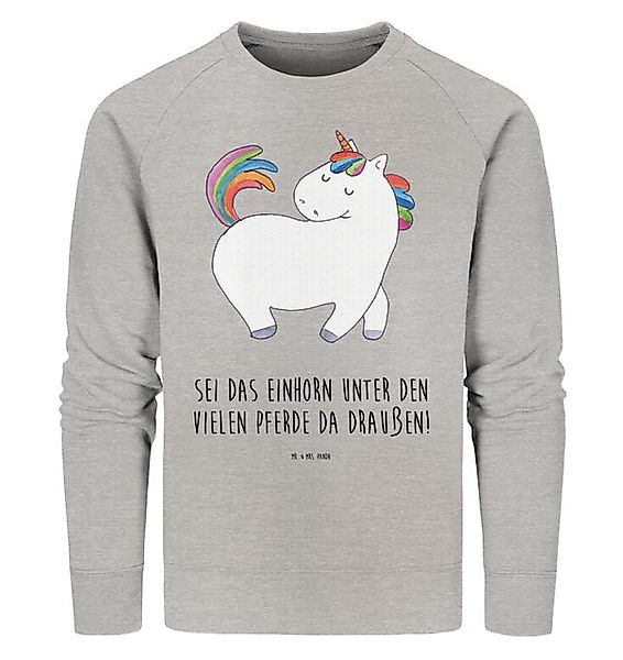 Mr. & Mrs. Panda Longpullover Einhorn Stolzieren Größe M - Heather Grey - G günstig online kaufen