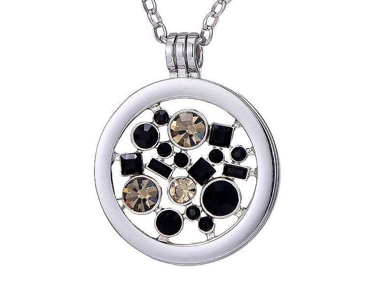 Morella Kette mit Anhänger Damen Halskette 70 cm mit Coin 33 mm (2-tlg), Si günstig online kaufen