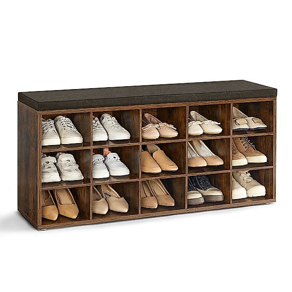 VASAGLE Schuhbank, Schuhregal, mit 15 Fächern, günstig online kaufen