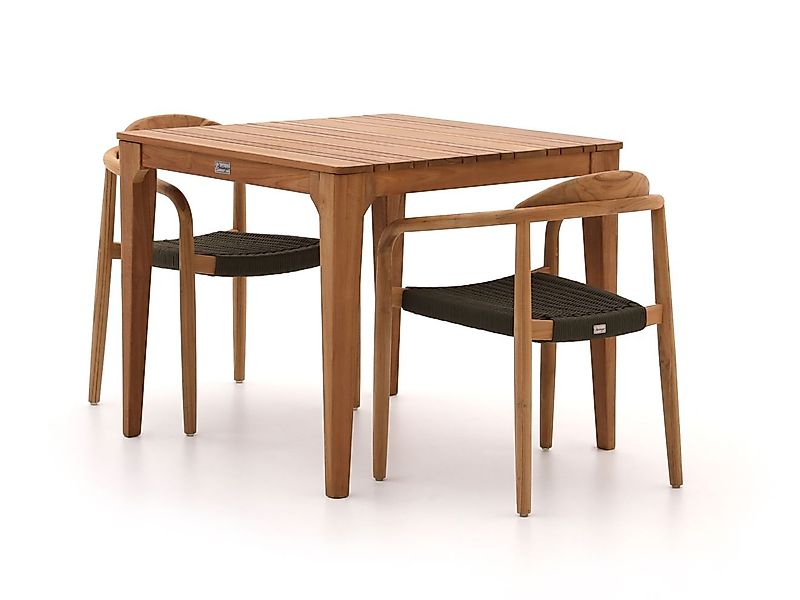 Bellagio Berbaro/Bruca 90 cm Gartenmöbel-Set  3-teilig Stapelbar günstig online kaufen