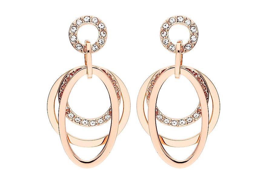 LÖB Paar Ohrhänger 750er Roségold Vergoldet Ohrringe Hängend Ringe Oval Tro günstig online kaufen