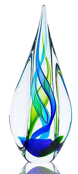 Levandeo® Skulptur, Designer Skulptur 34cm Hoch Glas Design Glasskulptur Gl günstig online kaufen