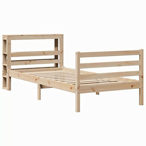 vidaXL Bett Massivholzbett ohne Matratze 75x190 cm Kiefernholz günstig online kaufen