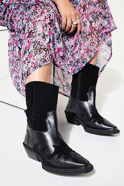 Studio Untold Cowboyboots echtes Leder Croco markante Sohle Stiefel günstig online kaufen