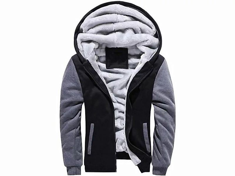 FIDDY Sweatblazer Herren Zip Hoodie Langarm Kapuzenjacke Warm Sweatshirt Wi günstig online kaufen