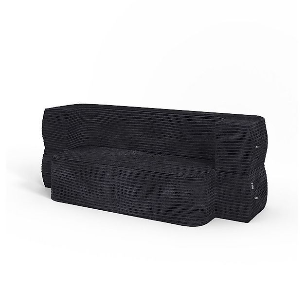 VitaliSpa® Schlafsofa Lille, Schwarz, 190 cm mit Schlaffunktion, faltbar günstig online kaufen