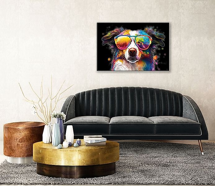 Bönninghoff Leinwandbild, Hund-Hunde-Hundebilder-Pop Art-Tiere-Humor, (1 St günstig online kaufen