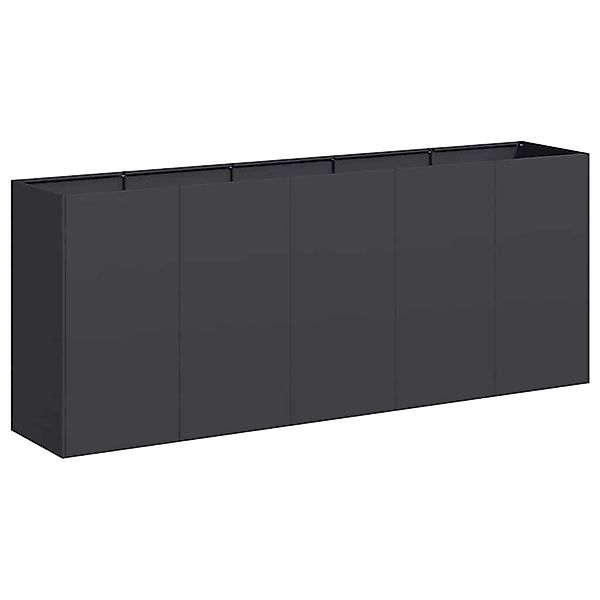 vidaXL Pflanzkübel Schwarz 200x40x80 cm Kaltgewalzter Stahl 860724 günstig online kaufen