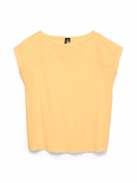 Vero Moda Spitzentop "VMJANNI CS BOAT NECK TOP JRS GA" Baumwolle günstig online kaufen