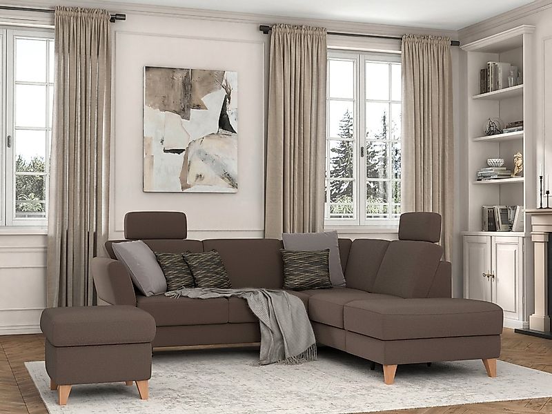 sit&more "Visby L-Form" Wahlweise mit Bettfunktion und Stauraum, frei im Ra günstig online kaufen