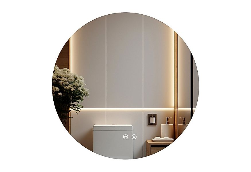 GIMBELEN Badspiegel LED-Badezimmer-Spiegel, 60 cm Rund LED Spiegel, 3 Farbe günstig online kaufen