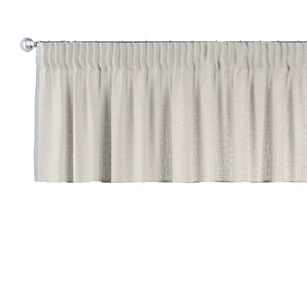 Kurzgardine mit Kräuselband, grau-beige, 390 x 40 cm, Leinen (159-15) günstig online kaufen