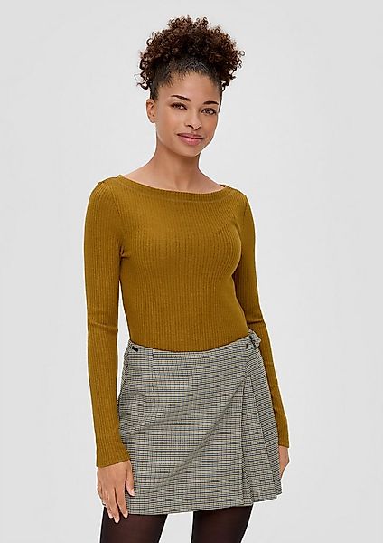 QS Langarmshirt T-Shirt Longsleeve aus Viskosemix günstig online kaufen