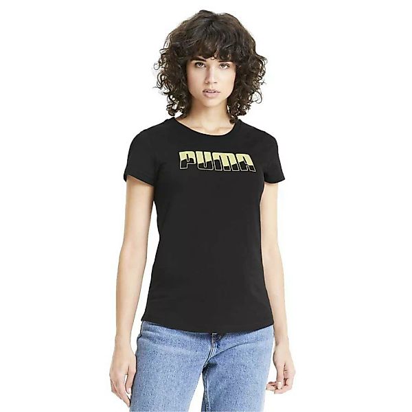 Puma Rebel Graphic Kurzarm T-shirt S Puma Black / Sunny Lime günstig online kaufen