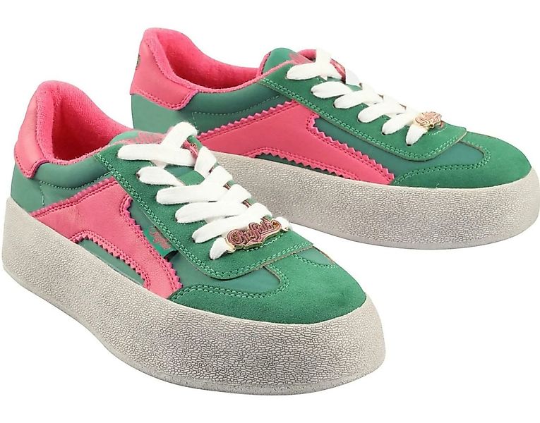 Buffalo Buffalo Sneaker Low Cajo Grün/Pink günstig online kaufen