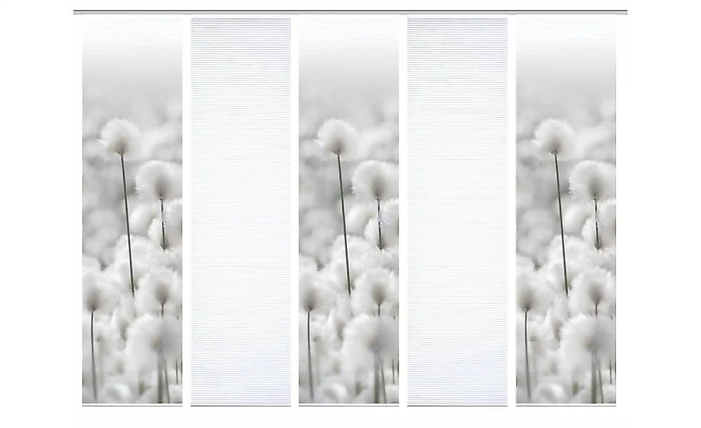 HOME in green Schiebevorhang   ¦ grau ¦ Synthetik ¦ Maße (cm): B: 60 H: 245 günstig online kaufen