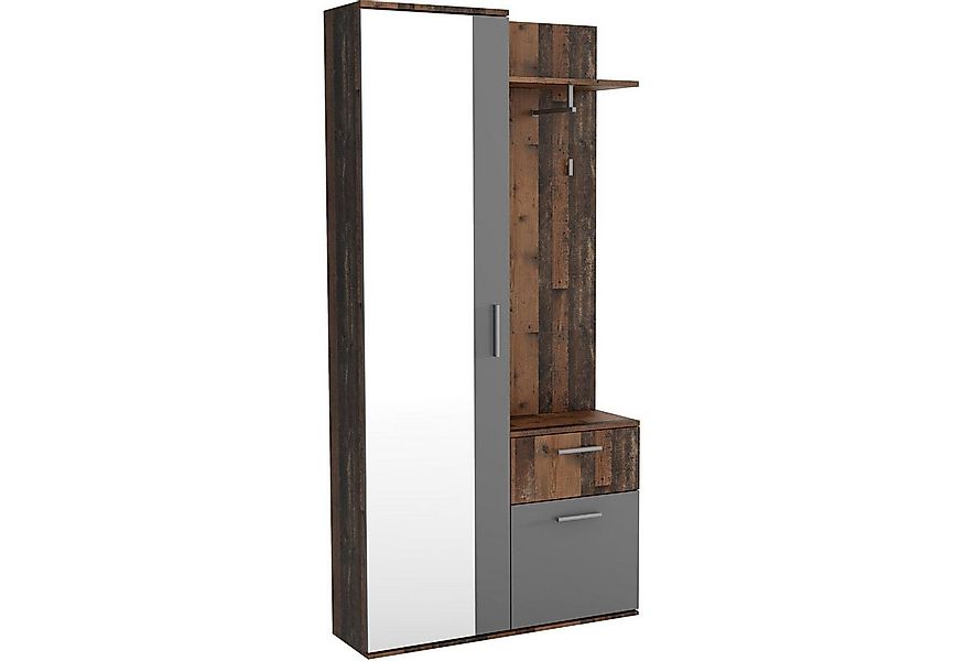Beautysofa Kompaktgarderobe Justin (Schuhschrank, Kleiderhaken, Garderoben- günstig online kaufen